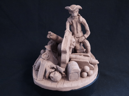 ‘Fall the Pirate’ researched and made in clay by Ruth Bond